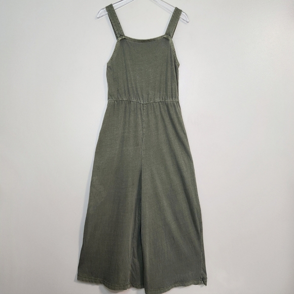 🫒Melrose & Market Kids 100% Cotton Olive Green Jumpsuit, Size 7/8 ~ EUC - Picture 3 of 9